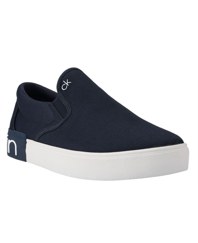 Shop Calvin Klein Men's Ryor Casual Slip-on Sneakers In Navy