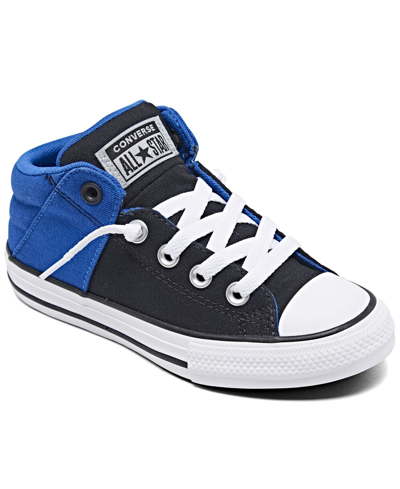 Converse Little Boys Chuck Taylor All Star Axel Mid Casual Sneakers From  Finish Line In Black Monochrome / Charco | ModeSens