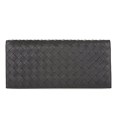 Shop Bottega Veneta Intrecciato Leather Wallet In Ardoise