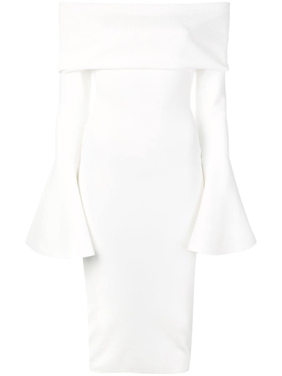 Shop Solace London White Mori Midi Dress