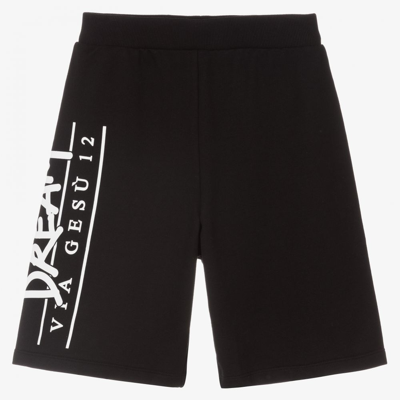 Shop Versace Teen Boys Black Logo Shorts