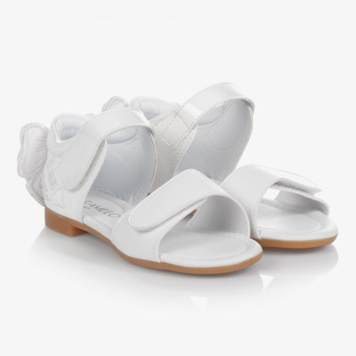 Shop Caramelo Girls White Bow Sandals