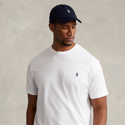 Shop Polo Ralph Lauren Jersey Crewneck T-shirt In White/c7996