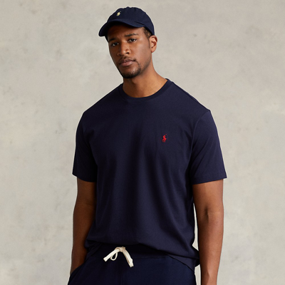 Shop Polo Ralph Lauren Jersey Crewneck T-shirt In Ink