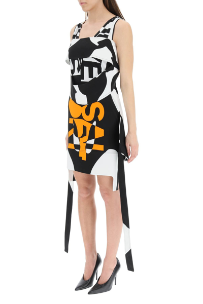 Shop Burberry Printed Jersey Dress In Mixed Colours