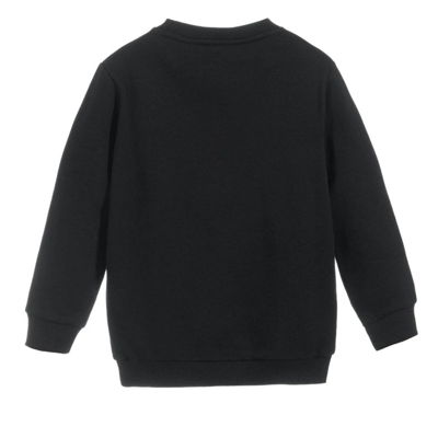 Shop Balmain Boys Logo Sweatshirt Black