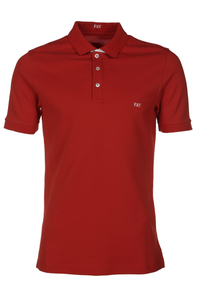 Shop Fay Polo Rossa Npmb244135stdwr602 In Red
