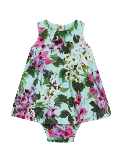 Shop Dolce & Gabbana Baby Girl Patterned Dress In Fantasia