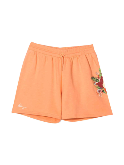 Shop Kenzo Orange Shorts Girl In Arancio