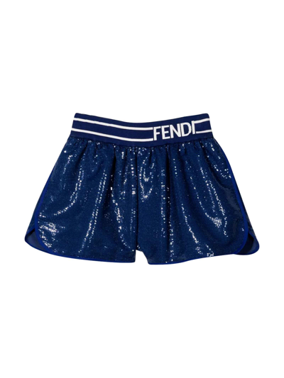 Shop Fendi Blue Shorts Girl