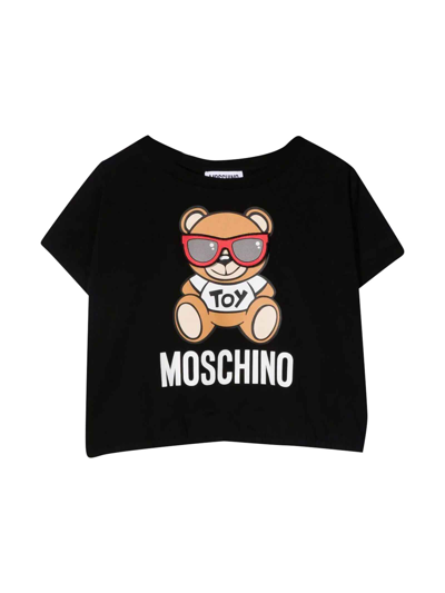 Shop Moschino Unisex Black T-shirt In Nero