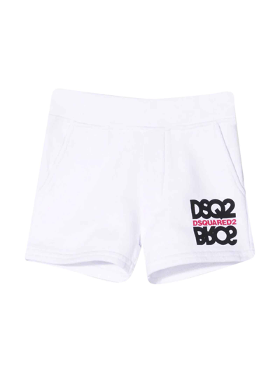 Shop Dsquared2 White Shorts Baby Unisex In Bianco