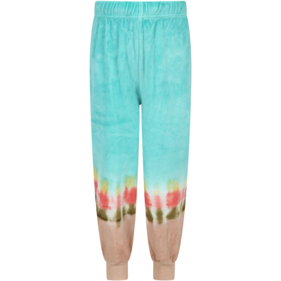 Shop Molo Multicolor Sweatpants For Kids With Tie Dye Details