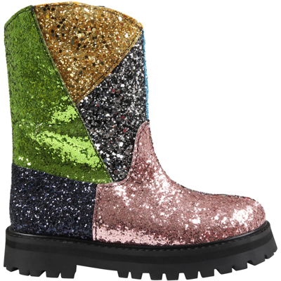 Shop Marques' Almeida Multicolor Boots For Girl