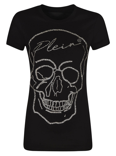 Shop Philipp Plein Sexy Pure Crystal Skull T-shirt In Black