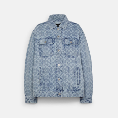 Coach Outlet Signature Jacket In Blue