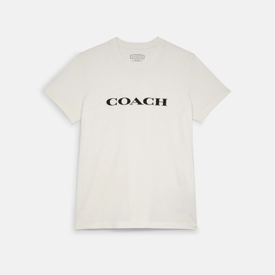 Shop Coach Essential T-shirt In Organic Cotton In White
