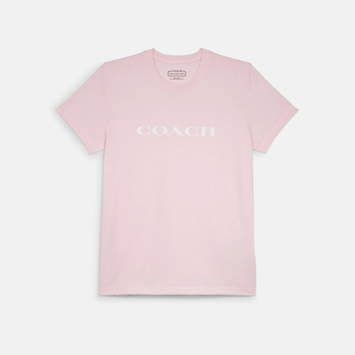 Shop Coach Essential T-shirt In Organic Cotton In Pink