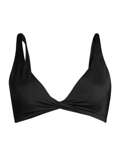 Shop Aurum Women's Triangle Bikini Top In Black