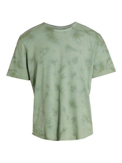 Shop Rag & Bone Men's Haydon Tie-dye Linen T-shirt In Leaf Green