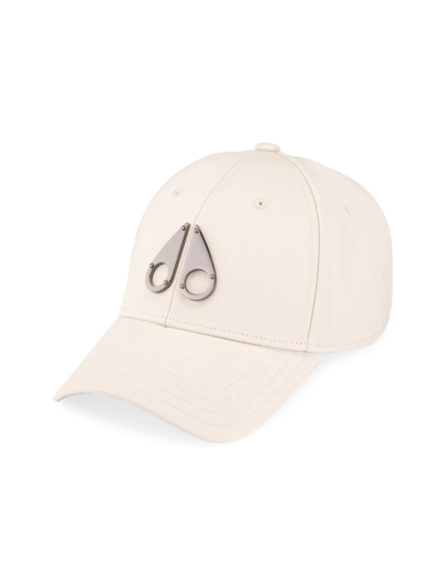 Shop Moose Knuckles Men's Metal Logo Baseball Hat In Taupe Gunmetal