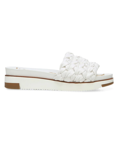 Shop Sam Edelman Women's Ainslie Braided Slide Sandals In Bright White