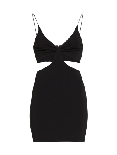 Shop Alice And Olivia Women's Havana Cut-out Mini Dress In Black