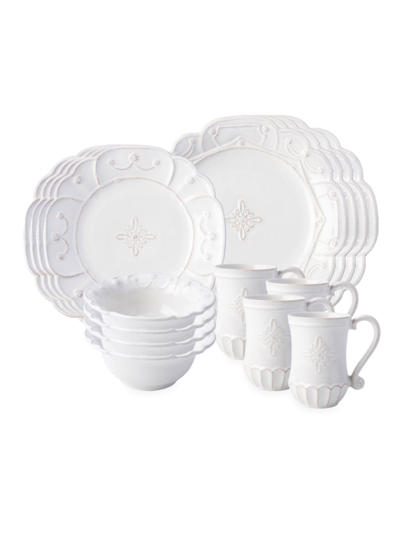 Shop Juliska Jardin Du Monde Whitewash 16-piece Dinnerware Set In White Wash