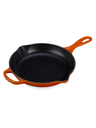 Shop Le Creuset Signature Iron Handle Skillet/9" In Flame