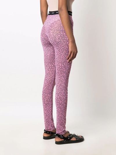 Shop Viktor & Rolf Private Party Leggings In Rosa