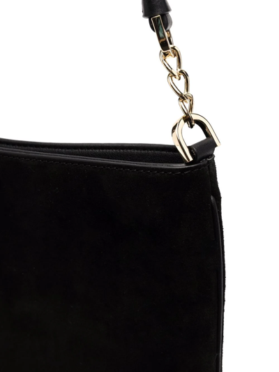 Shop Tila March Evelyne Suede Shoulder Bag In Schwarz