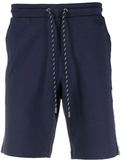 Shop Michael Kors Evergreen Logo Tape Shorts In Blau