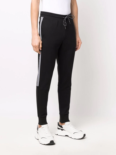 Shop Michael Kors Side Logo-print Track Pants In Schwarz