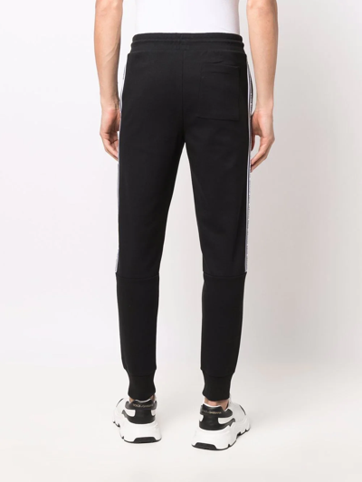 Shop Michael Kors Side Logo-print Track Pants In Schwarz