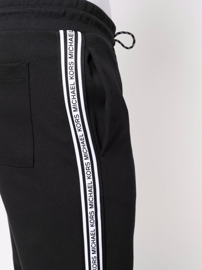 Michael Kors Vicoty Logo-patch Track Pants In Schwarz