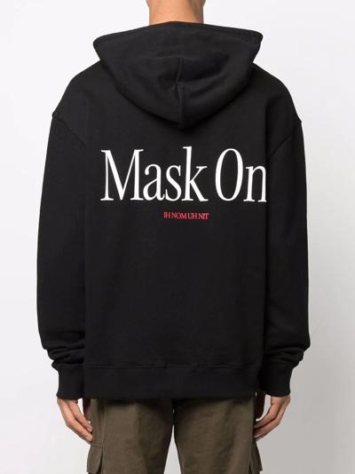 Ih Nom Uh Nit Mask-print Hoodie In Schwarz