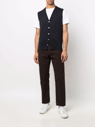 Drumohr Vest With Logo In Blau