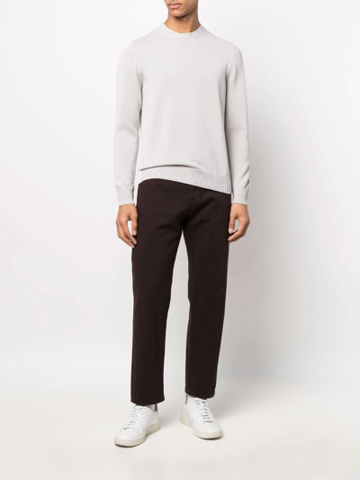 Drumohr Round-neck Jumper In Grau