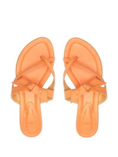Shop Alexandre Birman Clarita Summer Flat Sandals In Orange