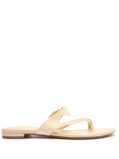 Shop Alexandre Birman Clarita Flat Summer Sandals In Nude