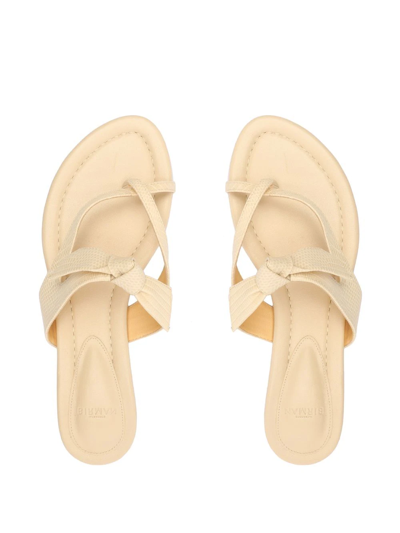 Shop Alexandre Birman Clarita Flat Summer Sandals In Nude