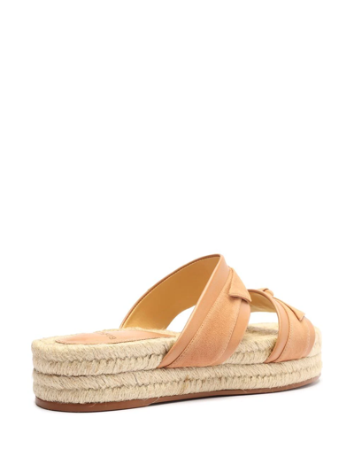 Shop Alexandre Birman Clarita Espadrille Sandals In Braun