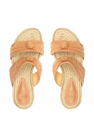 Shop Alexandre Birman Clarita Espadrille Sandals In Braun