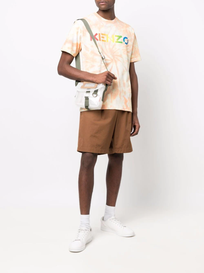 Shop Kenzo Tie Dye-print Short-sleeved T-shirt In Orange