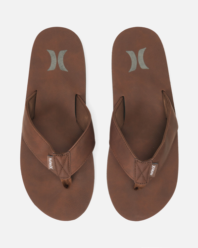 Shop United Legwear Men's Icon Vegan Leather Sandal In Medium Brown