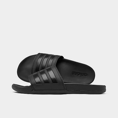 Shop Adidas Originals Adidas Men's Essentials Adilette Comfort Slide Sandals In Black/black/black
