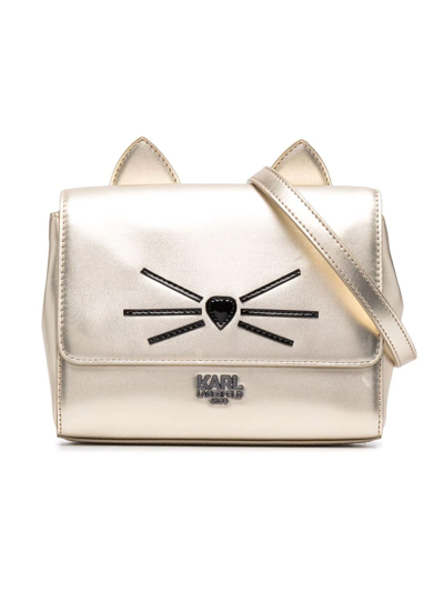 Shop Karl Lagerfeld Choup Mustaches Cat Shoulder Bag In Gelb