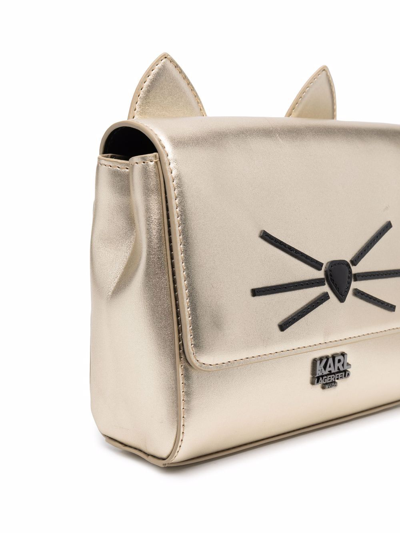 Shop Karl Lagerfeld Choup Mustaches Cat Shoulder Bag In Gelb