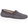 Tod's Gommino Penny Bar Driving Shoes In Grey