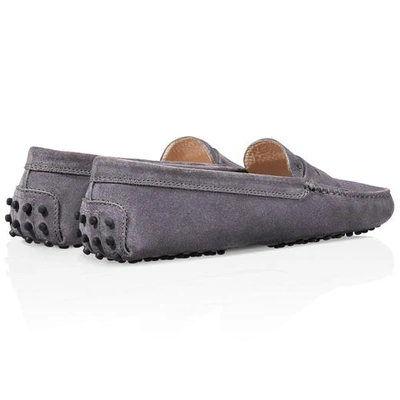 Shop Tod's Gommino Driving Shoes In Suede In Grey